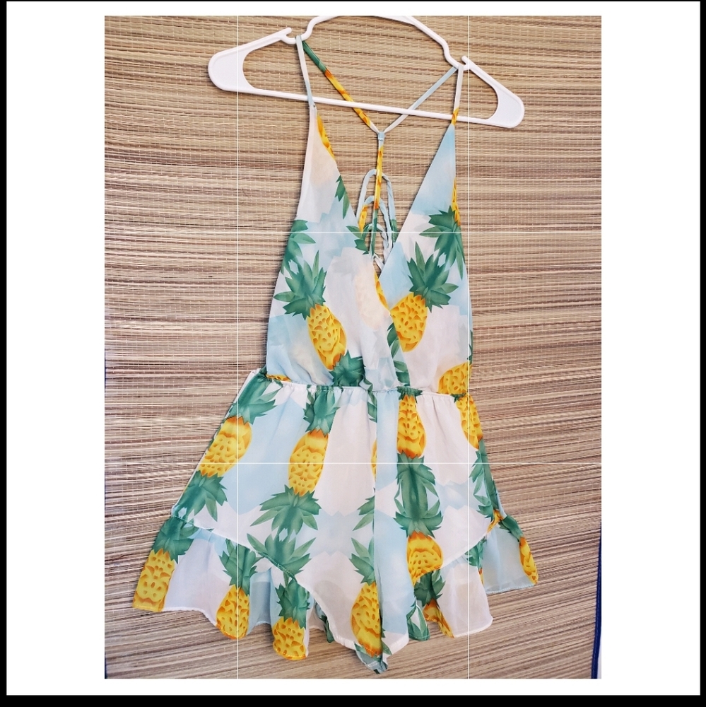 Pineapple Shorts/Romper